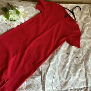 Red dress small slit